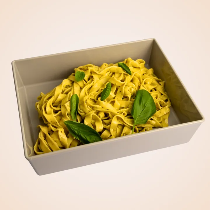 Gericht: Pasta Pesto – frisch aus der LunchLoop-Küche